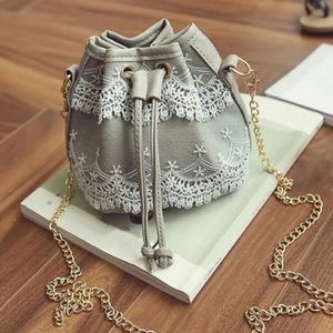 Boho grey crossbody purse, lace crossbody bag
